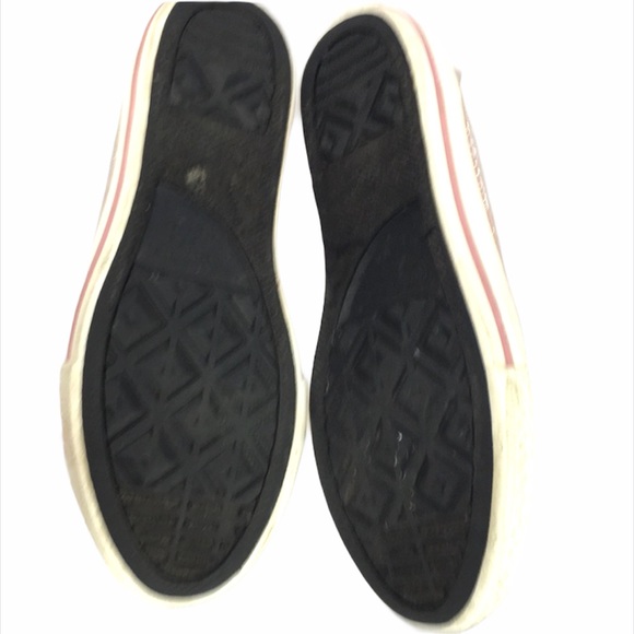 Converse Low Tops, Pink, Silver, Size 2 - Picture 6 of 8